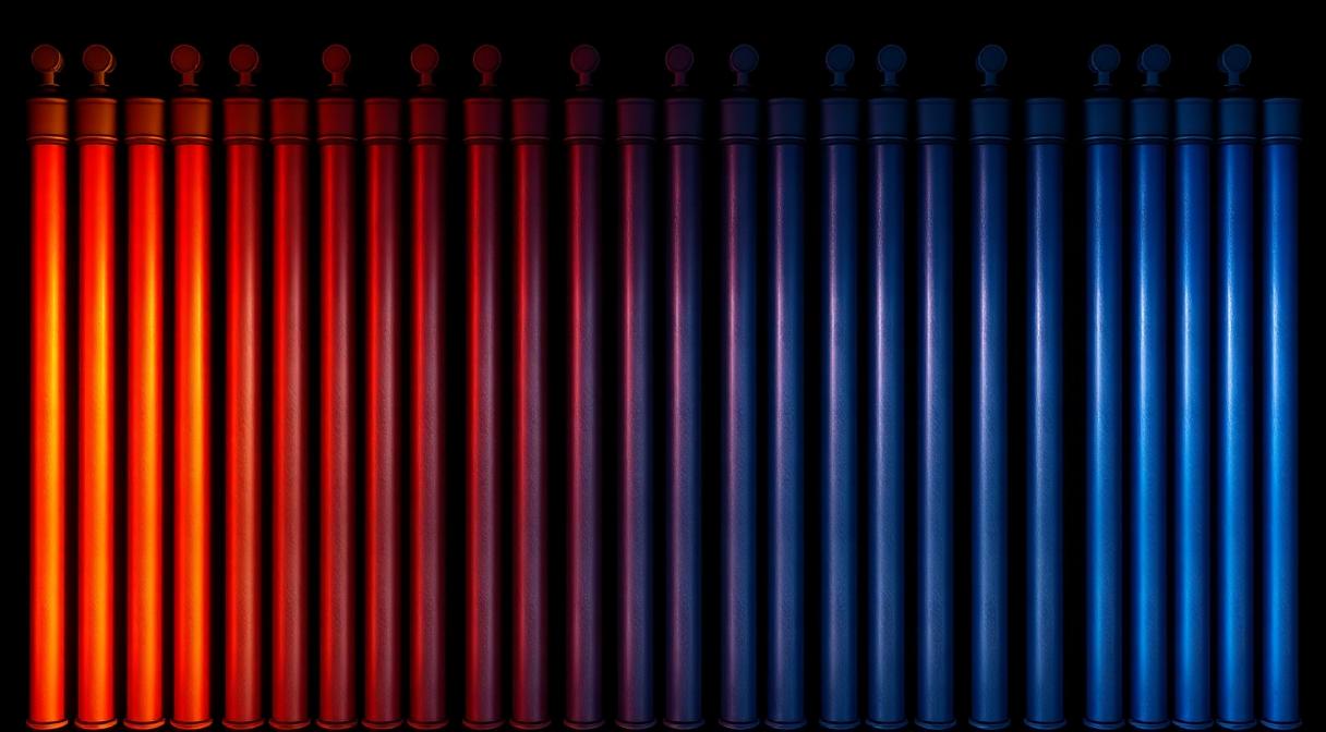 Control and stabilisation — boiler tubes transitioning from unstable orange drift to controlled blue optimal state